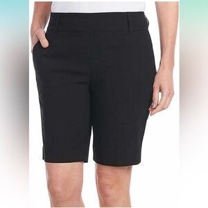 Hilary Radley Ladies' Stretch Bermuda Short BLACK  size 8 NWT